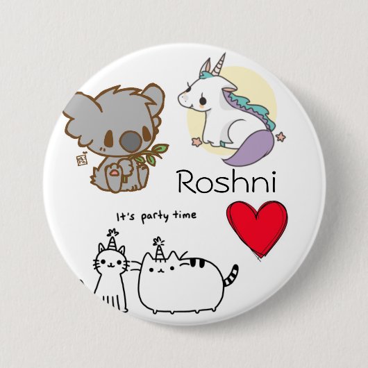 De Roshni Random Ronde Button 7,6 Cm (Voorkant)
