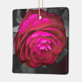 De Rosy Camellia Keramisch Ornament (Links)