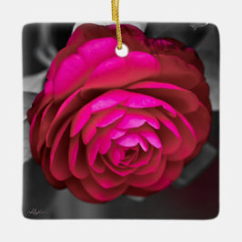 De Rosy Camellia Keramisch Ornament