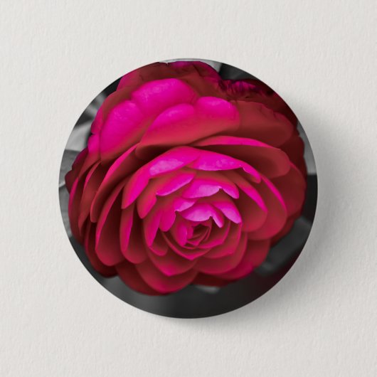 De Rosy Camellia Ronde Button 5,7 Cm (Voorkant)