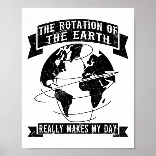 De rotatie van de aarde maakt echt mijn dag1 poster (Voorkant)