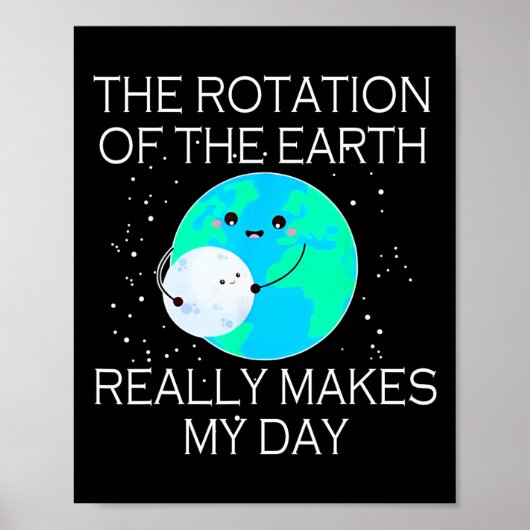 De rotatie van de aarde maakt mijn dag 1 echt poster (Voorkant)