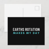De rotatie van de aarde maakt mijn dag briefkaart (Voorkant / Achterkant)