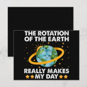 De rotatie van de Aarde maakt mijn dag echt tot ku Briefkaart (Voorkant / Achterkant)