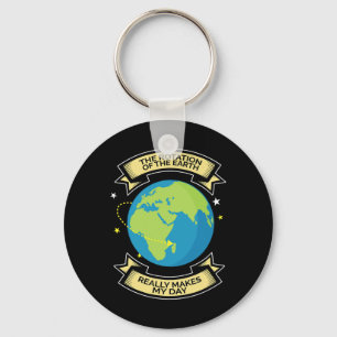 De rotatie van de aarde maakt mijn dag een T-shirt Sleutelhanger