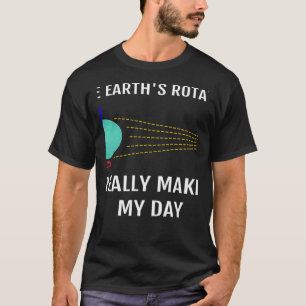 De rotatie van de aarde maakt mijn dagelijkse wete t-shirt