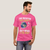 De rotatie van de sterrenkunde van de Aarde T-shirt (Voorkant volledig)