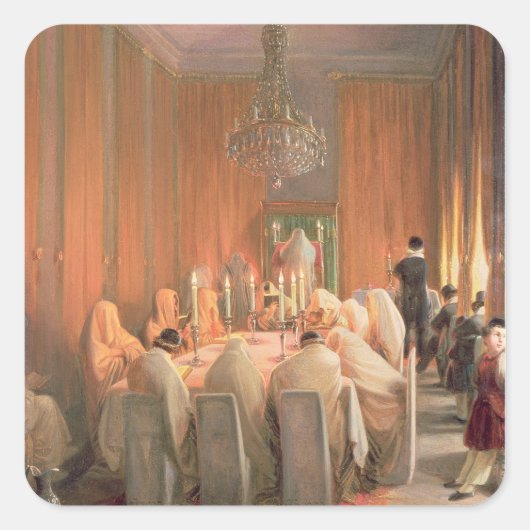 De Rothschild-familie in Prayer Vierkante Sticker (Voorkant)