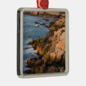 De rotkust van Isle au Haut in Maine's Metalen Ornament (Rechts)