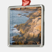De rotkust van Isle au Haut in Maine's Metalen Ornament (Links)