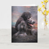 De Rots ArtCard van de poedel Kaart (Gele Bloem)