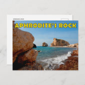 De rots Cyprus van Cyprus Aphrodite Briefkaart (Voorkant / Achterkant)