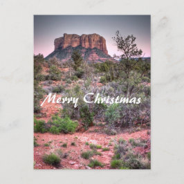 De rots Sedona, Arizona van de klok. Vrolijke Feestdagenkaart