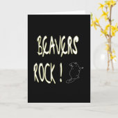 De Rots van bevers! Wenskaart Kaart (Gele Bloem)