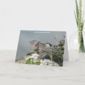 De Rots van de hagedis dankt u Wenskaart Bedankkaart (Achterkant)