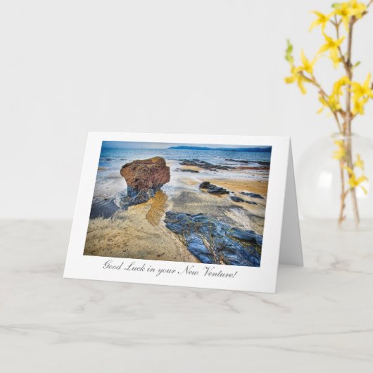 De Rots van het strand - Goed Geluk in uw Nieuwe Kaart (Gele Bloem)