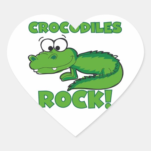 De Rots van krokodillen Hart Sticker (Voorkant)