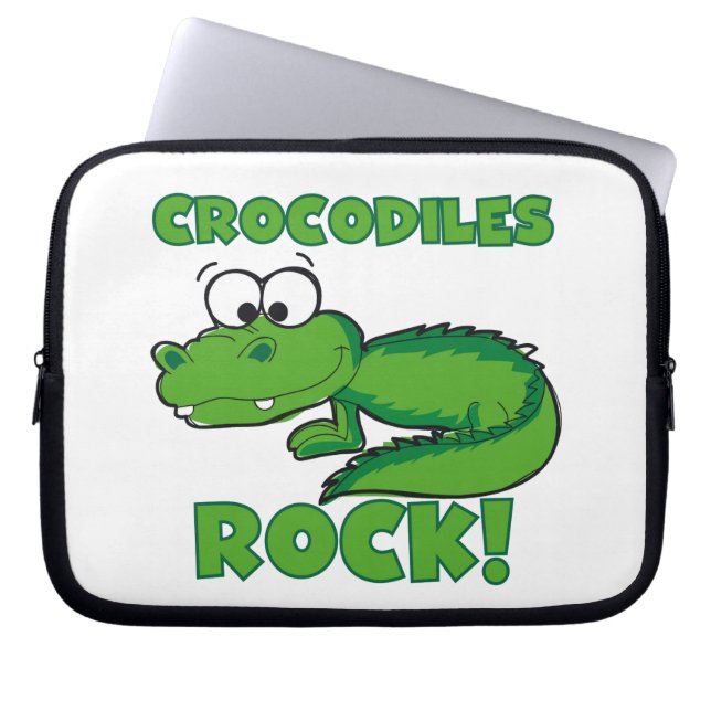De Rots van krokodillen Laptop Sleeve (Voorkant)