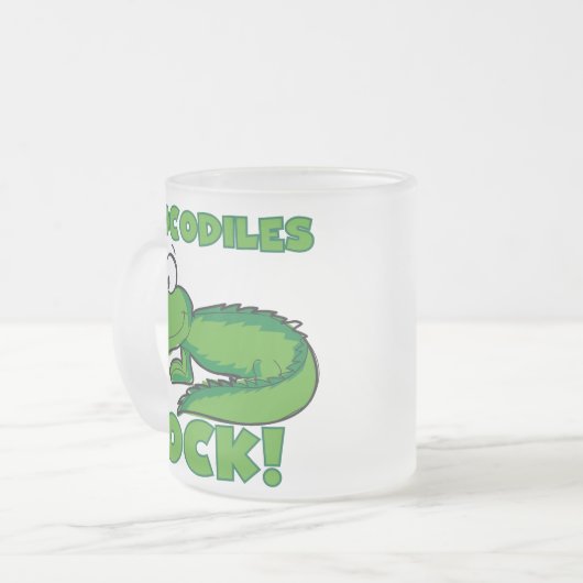 De Rots van krokodillen Matglas Koffiemok (Voorkant links)