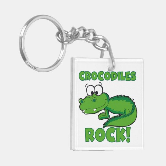 De Rots van krokodillen Sleutelhanger (Voorkant Links)