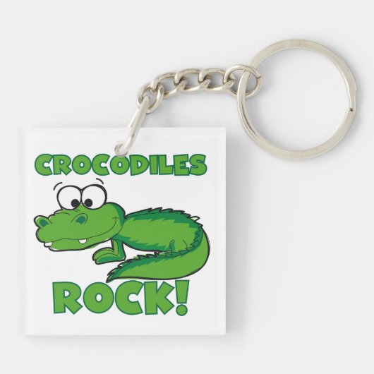 De Rots van krokodillen Sleutelhanger (Achterkant)