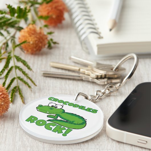 De Rots van krokodillen Sleutelhanger (Voorkant Rechts)