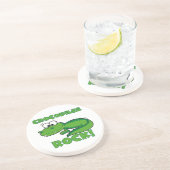 De Rots van krokodillen Zandsteen Onderzetter (Zijkant)