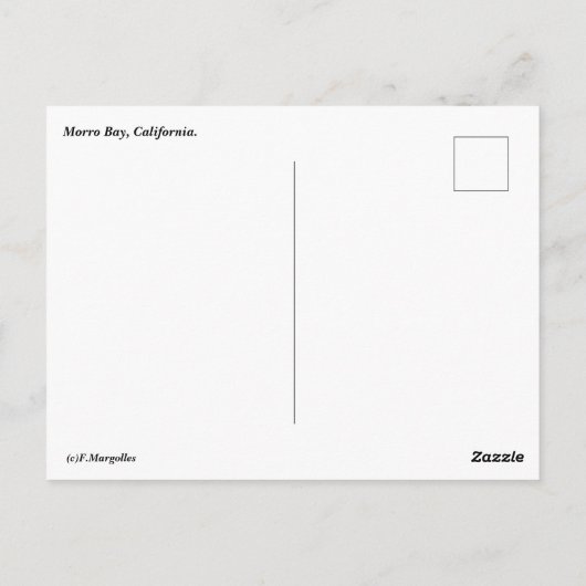 De Rots van Morro bij het Briefkaart van de (Achterkant)