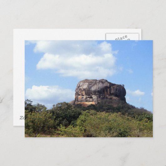 De rots van Sigiriya in Sri Lanka Briefkaart (Voorkant / Achterkant)