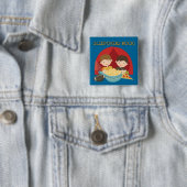 De Rots van Sleepovers Vierkante Button 5,1 Cm (In situ)
