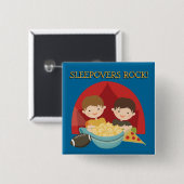 De Rots van Sleepovers Vierkante Button 5,1 Cm (Voorkant /achterkant)