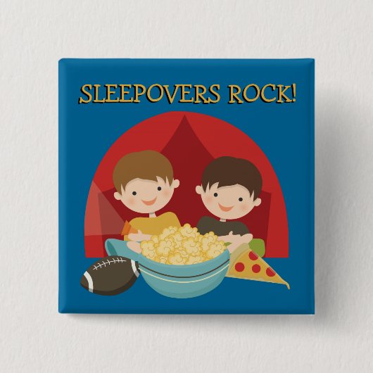 De Rots van Sleepovers Vierkante Button 5,1 Cm (Voorkant)