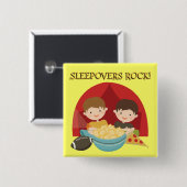 De Rots van Sleepovers Vierkante Button 5,1 Cm (Voorkant /achterkant)