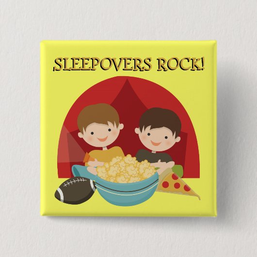 De Rots van Sleepovers Vierkante Button 5,1 Cm (Voorkant)