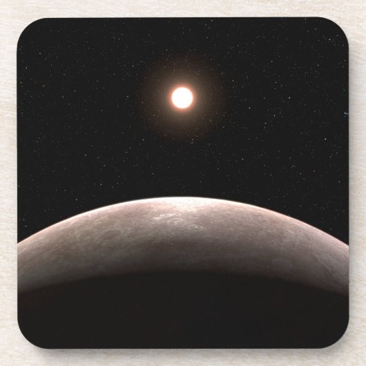 De rotsachtige exoplaneet LHS 475 B en zijn gasthe Bier Onderzetter (Voorkant)