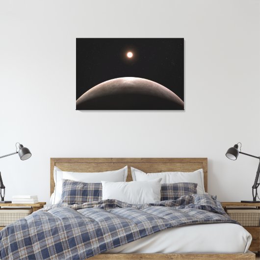 De rotsachtige exoplaneet LHS 475 B en zijn gasthe Canvas Afdruk (Insitu (Slaapkamer))