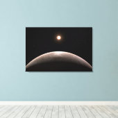 De rotsachtige exoplaneet LHS 475 B en zijn gasthe Canvas Afdruk (Insitu (Houten vloer))