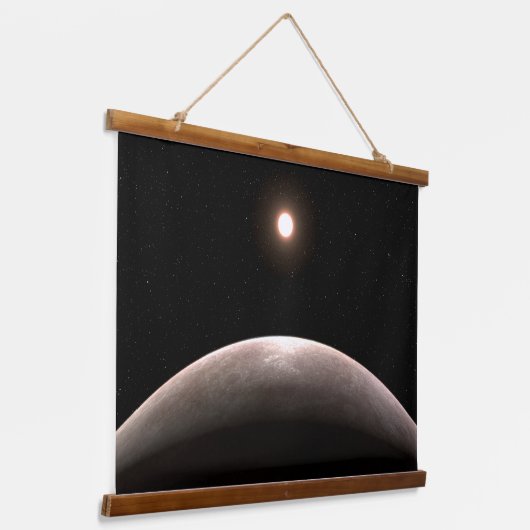 De rotsachtige exoplaneet LHS 475 B en zijn gasthe Hangend Wandkleed (Gebogen)