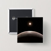 De rotsachtige exoplaneet LHS 475 B en zijn gasthe Vierkante Button 5,1 Cm (Voorkant /achterkant)