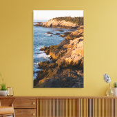 De rotsachtige kust van Isle au Haut in Maine's Canvas Afdruk (Insitu (Woonkamer))