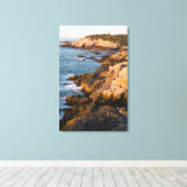 De rotsachtige kust van Isle au Haut in Maine's Canvas Afdruk (Insitu (Houten vloer))