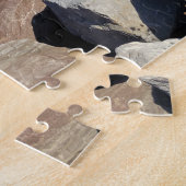 De rotsachtige kustlijn: texturen in focus legpuzzel (Zijkant)