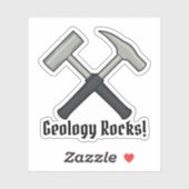 De Rotsen van de geologie!  Het Vinyl van het Logo Sticker (Vel)