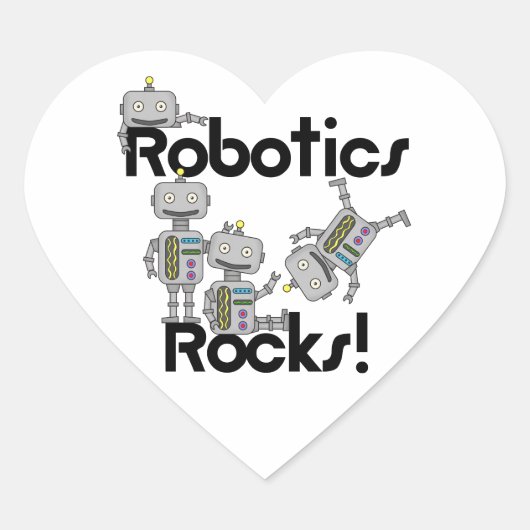 De Rotsen van de robotica Hart Sticker (Voorkant)