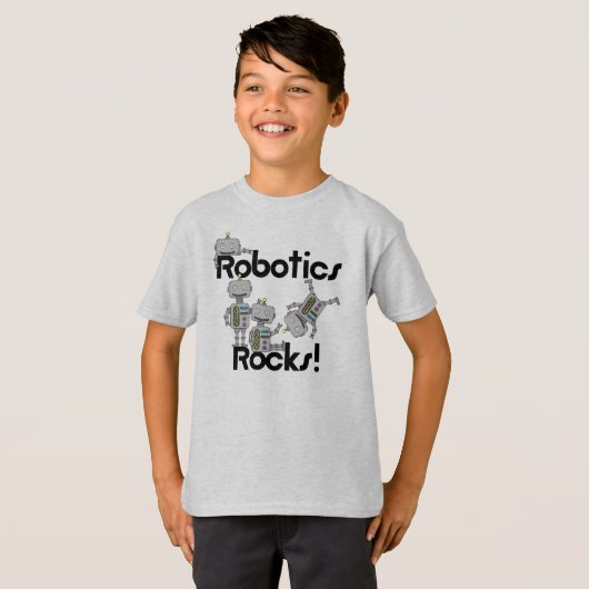 De Rotsen van de robotica T-shirt (Voorkant volledig)