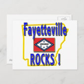 De Rotsen van Fayetteville! (blauw) Briefkaart (Voorkant / Achterkant)