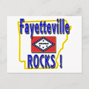 De Rotsen van Fayetteville! (blauw) Briefkaart