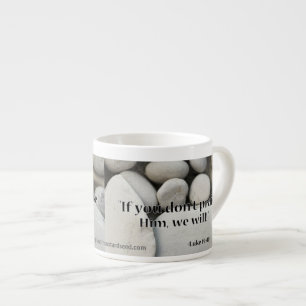 De rotsen zullen hem prijzen! espresso kop