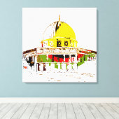 De Rotskoepel: een symbool van vrede Canvas Afdruk (Insitu (Houten vloer))