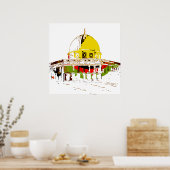 De Rotskoepel: een symbool van vrede Poster (Keuken)